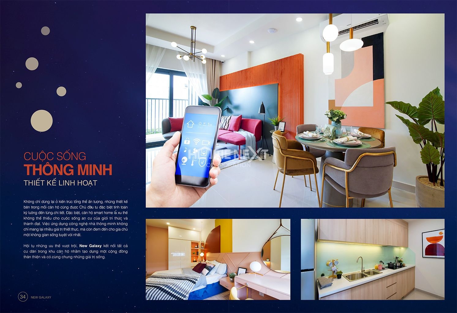 Hệ thống Smart Home căn hộ New Galaxy với điều khiển giọng nói và app