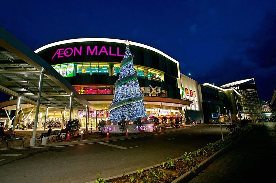 hình ảnh vào ban đêm tại Aeon Mall Binh Duong Canary
