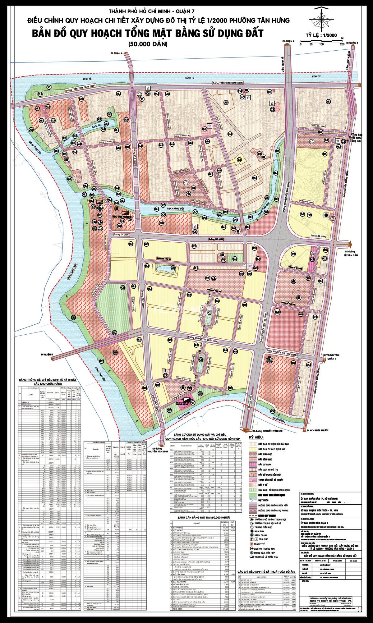 Bản đồ quy hoạch 1/2000 phường Tân Hưng Quận 7