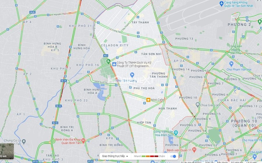 Bản đồ giao thông quận Tân Phú