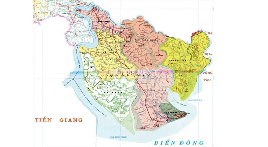 Bản đồ hành chính huyện Cần Giờ TP.HCM