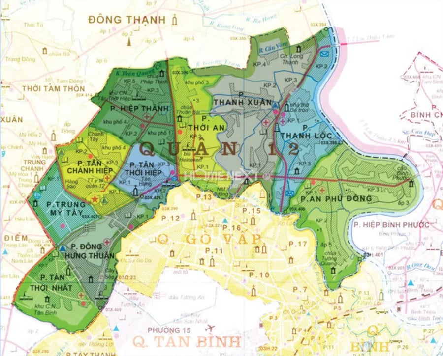 Bản đồ Quận 12 hướng dẫn cụ thể những không gian xanh, công trình công cộng và các trung tâm thương mại mới nhất. Với sự phát triển đô thị nhanh chóng, bạn không thể bỏ qua bản đồ Quận 12 để tìm kiếm những địa điểm mới nhất và đẹp nhất trong thành phố Hồ Chí Minh.