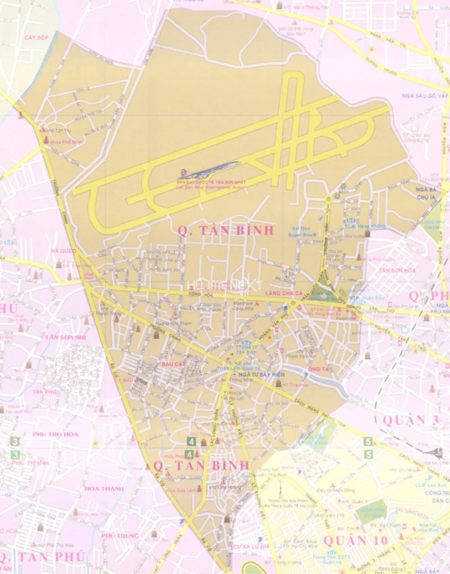 Bản đồ hành chính Quận Tân Bình TP.HCM