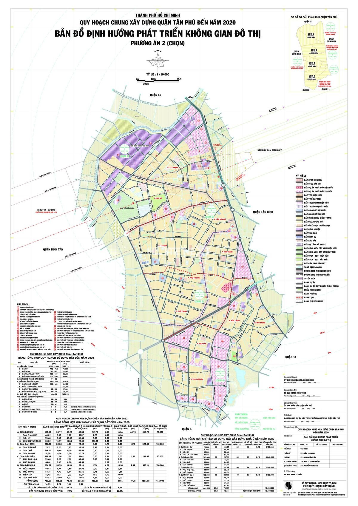 Bản đồ quy hoạch chung quận Tân Phú