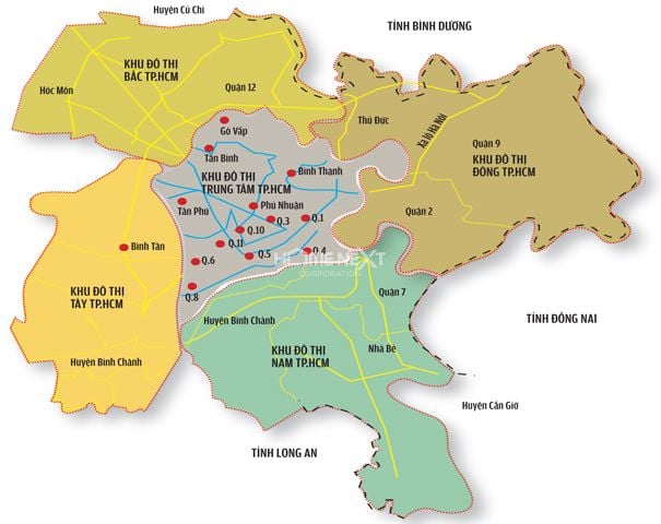 Bản đồ vị trí huyện Bình Chánh TP.HCM