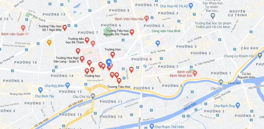 Bản đồ quận 5 Sài Gòn sẽ giúp bạn khám phá những địa điểm thú vị như \