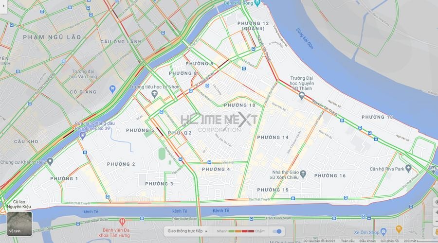 Bản đồ giao thông quận 4 thành phố Hồ Chí Minh