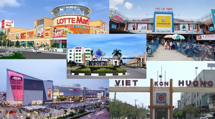 Thành phố Thuận An có nhiều cụm công nghiệp, siêu thị, chợ có quy mô lớn