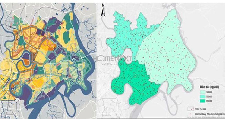 Bản đồ dân cư thành phố Thủ Đức