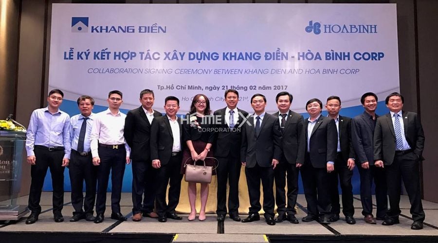 Lễ ký kết hợp tác xây dựng Khang Điền – Hòa Bình Corp