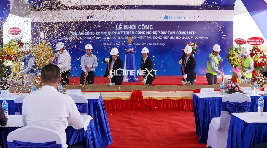 Lễ khởi công dự án nhà xưởng Công ty TNHH Phát triển công nghiệp BW Tân Đông Hiệp