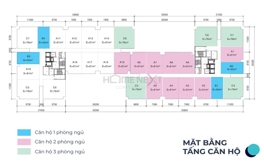 Mặt bằng tầng điển hình chung cư AnHome Bình Dương