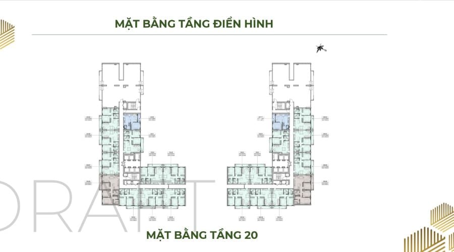 Mặt bằng thiết kế tầng 20 Mặt bằng thiết kế tầng 20