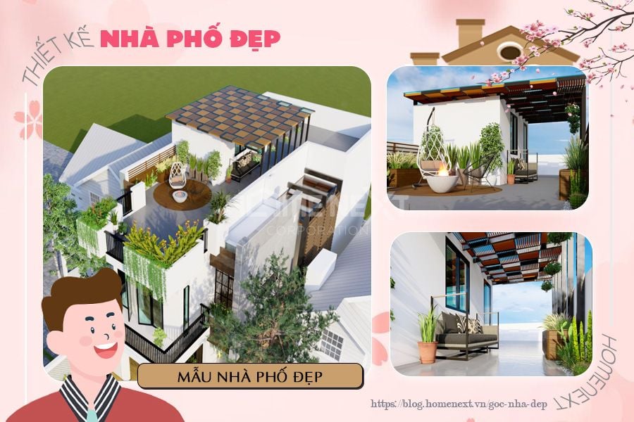Thiết kế sân vườn, khu thư giãn trên tum sân thượng (Nguồn: datthu.vn)
