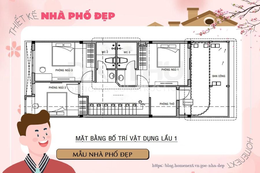 Thiết kế phòng ngủ đơn giản, tăng thêm diện tích sử dụng (Nguồn: datthu.vn)