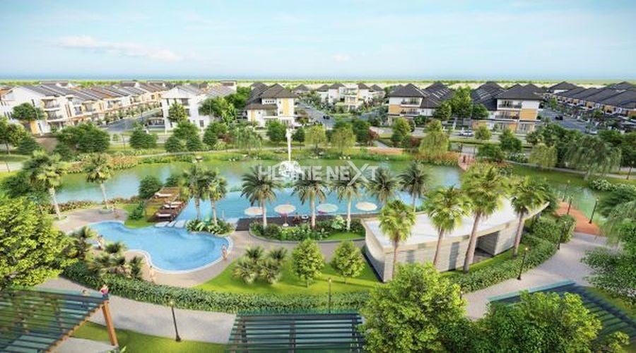 Hồ bơi bên cạnh dòng suối tại khu biệt thự Thung Lũng Ước Mơ thuộc dự án EcoLakes Mỹ Phước Hồ bơi bên cạnh dòng suối tại khu biệt thự Thung Lũng Ước Mơ thuộc dự án EcoLakes Mỹ Phước