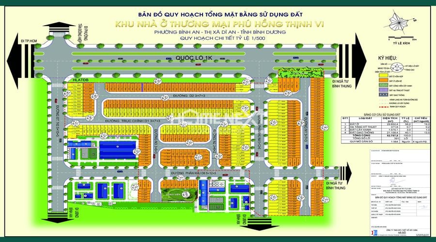 Bản đồ quy hoạch khu nhà ở thương mại Phú Hồng Thịnh VI 