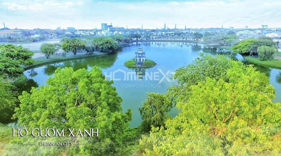 Cận cảnh Hồ Gươm Xanh tại Thuận An Bình Dương 