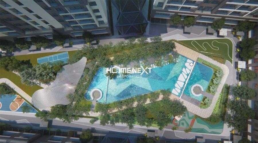 Tiện ích hồ bơi nhìn từ trên cao của Anderson Park Tiện ích hồ bơi nhìn từ trên cao của Anderson Park