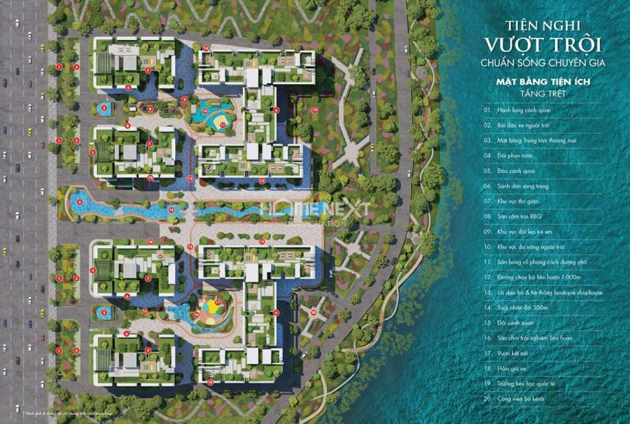Mặt bằng tiện ích tầng trệt Mặt bằng tiện ích tầng trệt