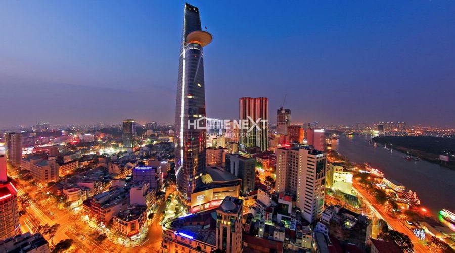 Cảnh về đêm tại Q1 thành phố Hồ Chí Minh