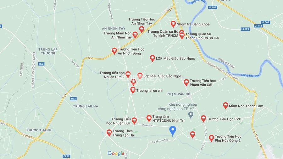 Bản đồ trường học tại Huyện Bình Chánh TP.HCM
