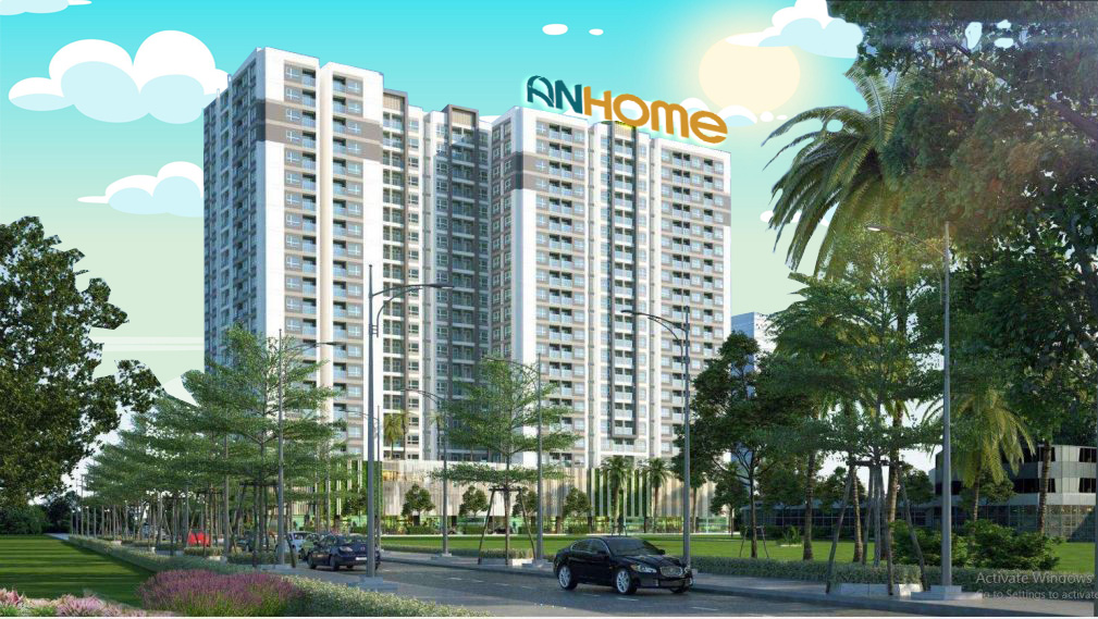Phối cảnh tổng thể chung cư AnHome Bình Dương tại Thuận An